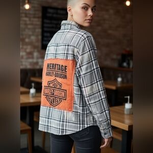 Natural Reflections Upcycled Flannel. Size Xl